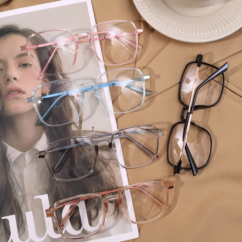 Большие квадратные очки для женщин и мужчин многоугольная оправа антибликовые