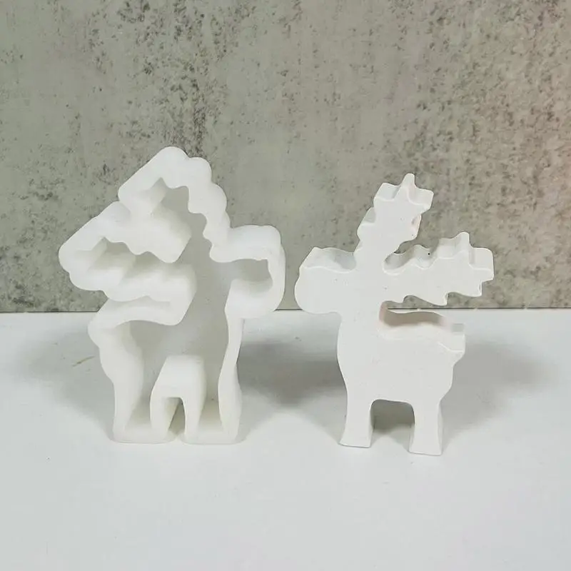 Рождественский лось силиконовая форма для свечей ручная работа ремесло из смолы