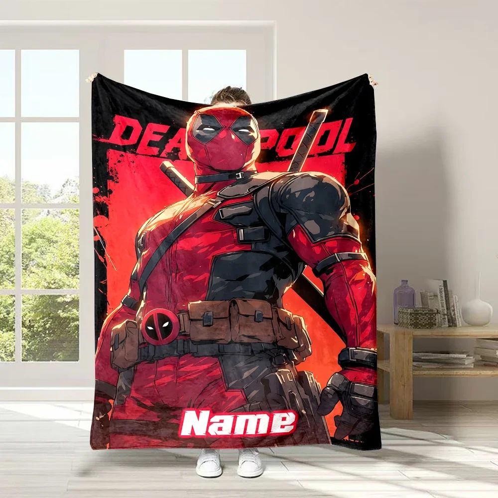 Одеяло с принтом Marvel Deadpool на заказ всесезонное многофункциональное одеяло для