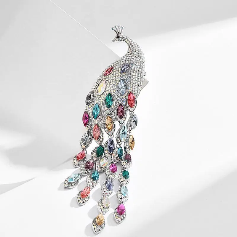 Женская брошь в форме павлина Эксклюзивная из австрийского хрусталя