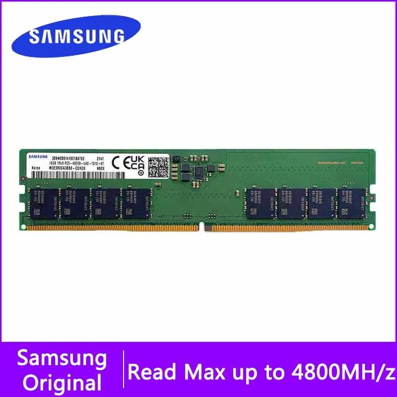 

Samsung Desktop Memory Stick DDR5 RAM 16GB 4800MHz Original Memory U DIMM 288pin for Computer Dell Lenovo Asus HP