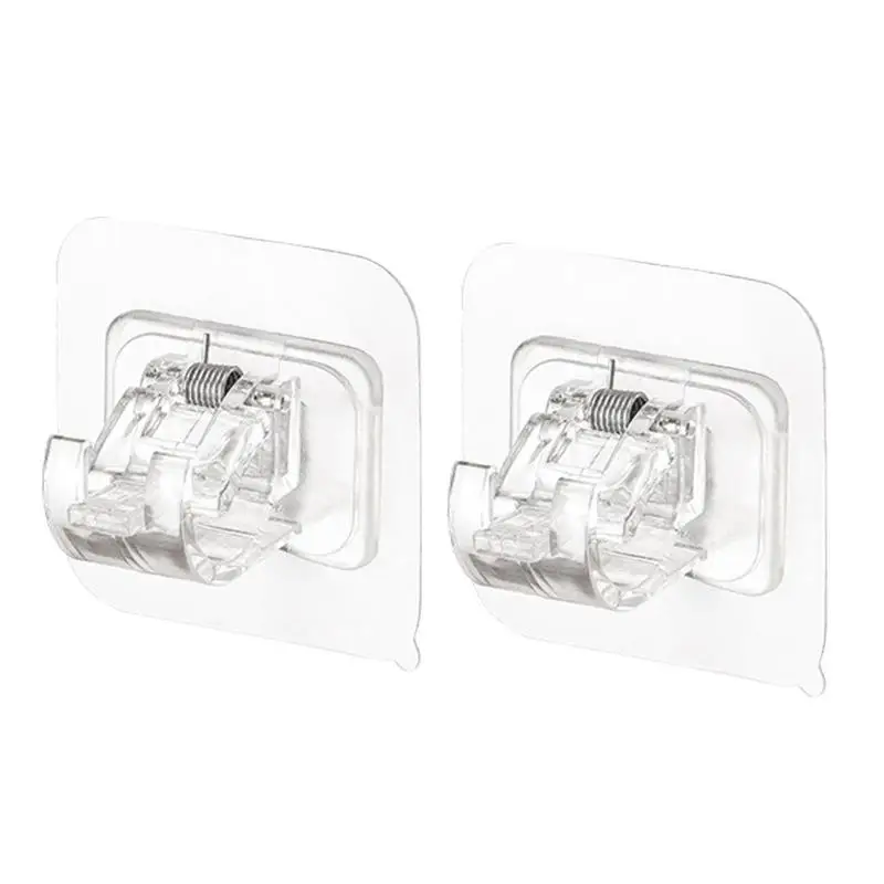 

Крючок для карниза, самоклеящийся крючок для карниза, для стен, самоклеящаяся вешалка для штор, надежно прилипает к двери