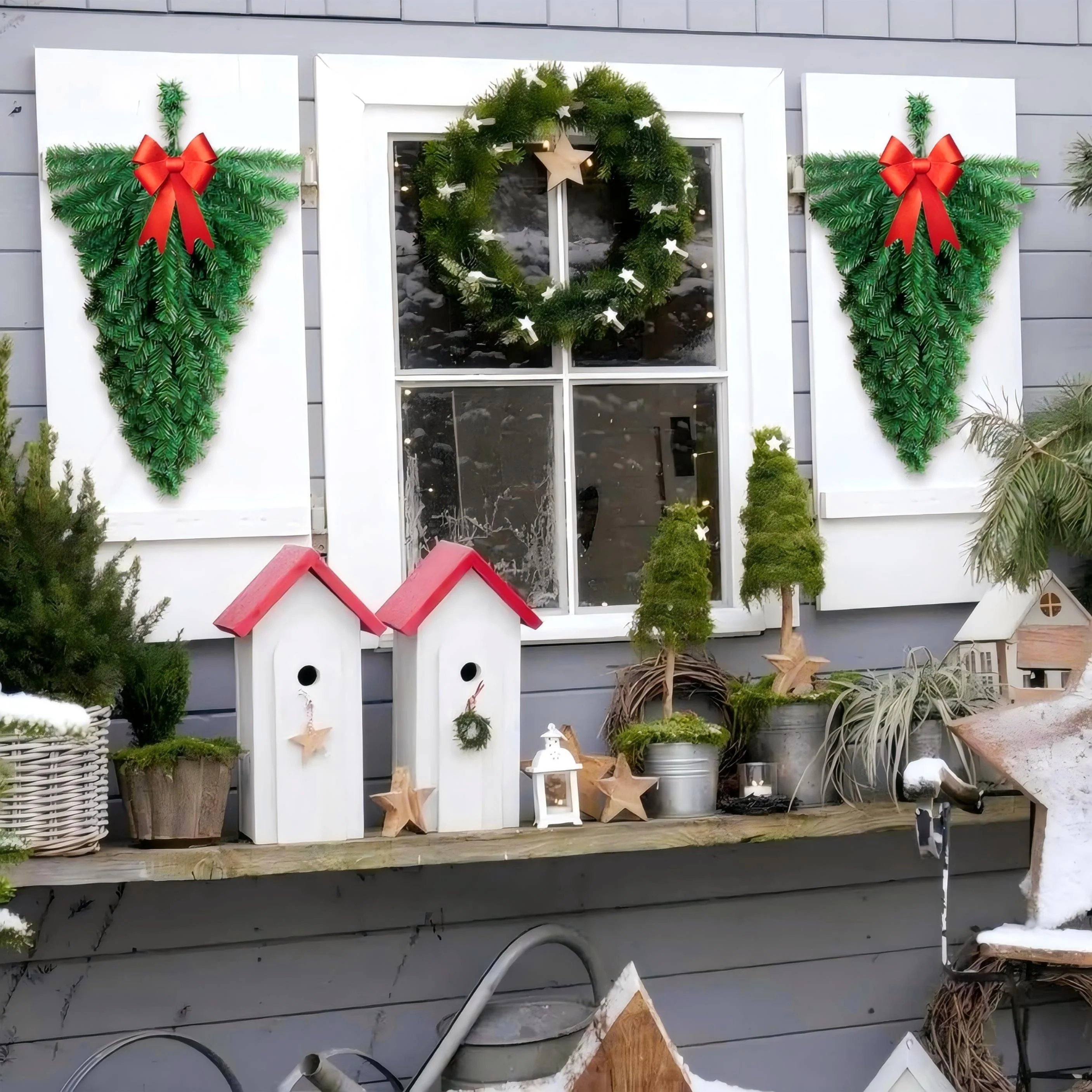 2 шт. рождественская подвесная елка голая внутренняя стена зеленая декоративная