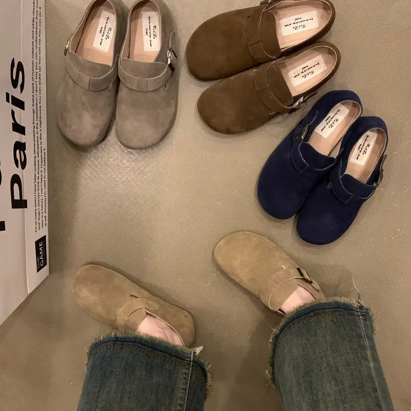 Женская обувь в стиле ретро сабо без шнуровки лоферы на платформе увеличивающие