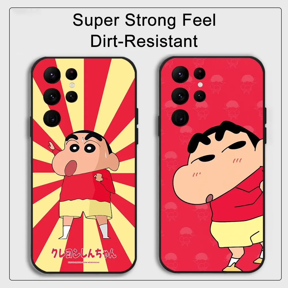 Чехол для телефона C-Crayon S-ShinChan с героями мультфильмов Samsung S series s20 s21 s22 s23 s24 FE Plus Ultra