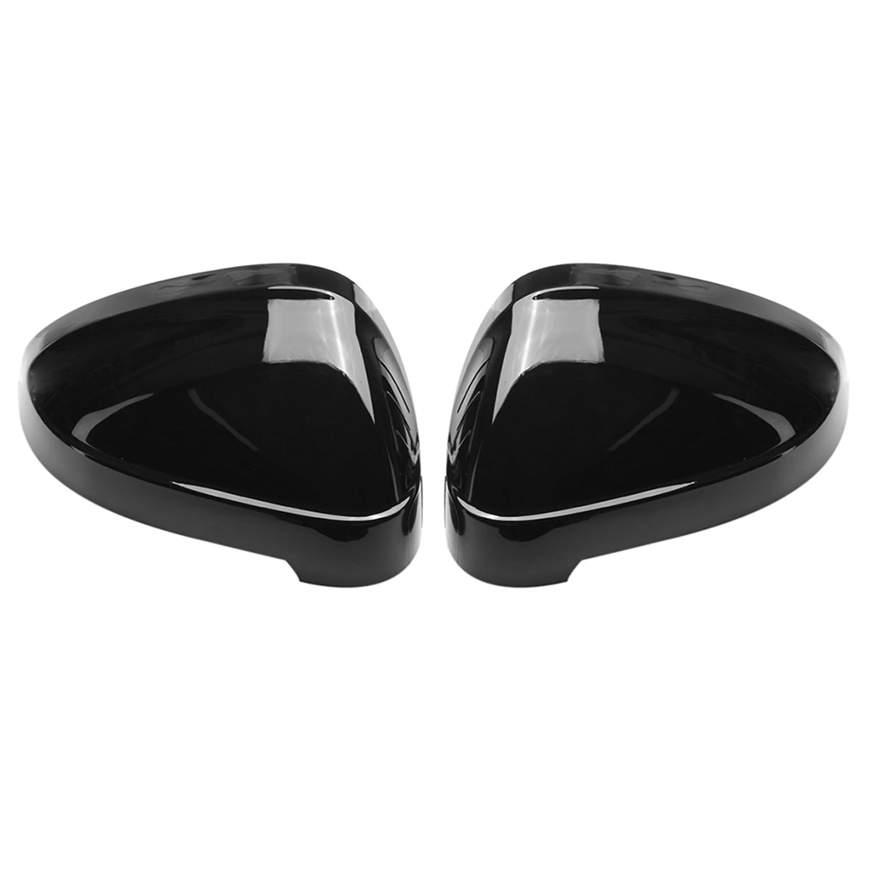 

For-Audi A4 B9 2017-2020/A5 S5 RS5 2016-2020 Side Wing Mirror Cover Caps Rearview Exterior Shell Glossy Black with Holes