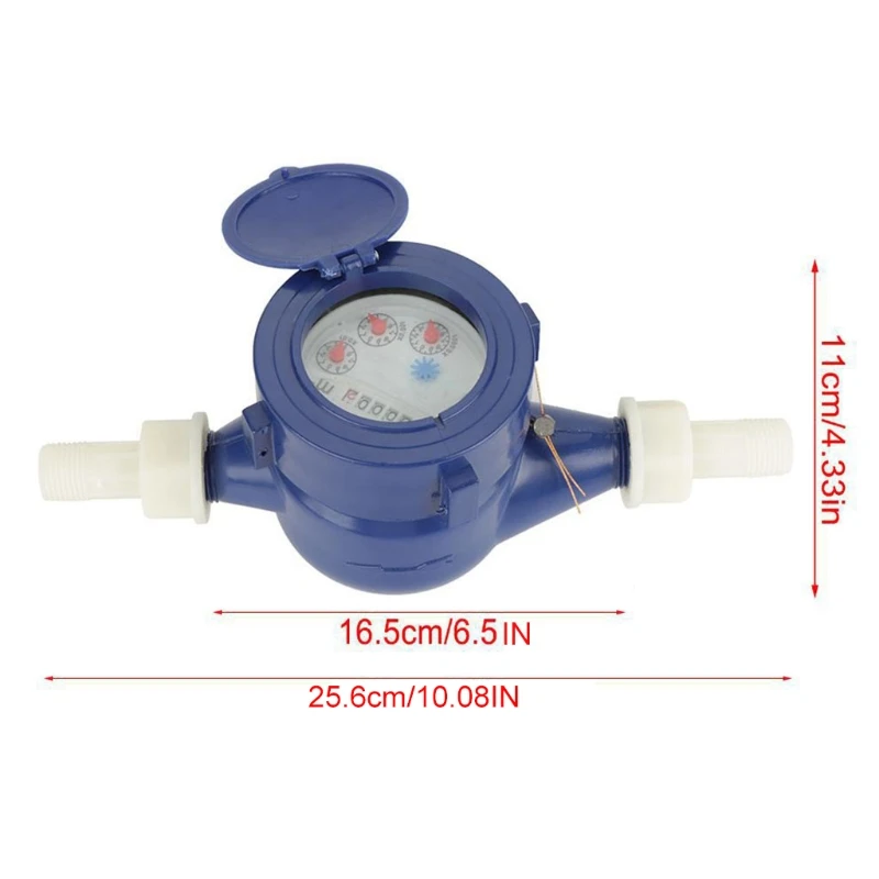 

Plastic Garden Water Flow Measuring Meter 15MM Cold Wet Counter 15mm 1/2 inch Garden & Home Usage 85WC