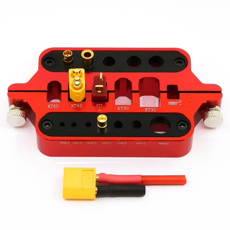 Rc Car Parts Metal Mini Red Soldering Tool Holder Model Cars Drone Marine Welding Tool T Plug Connector Xt60 Xt90