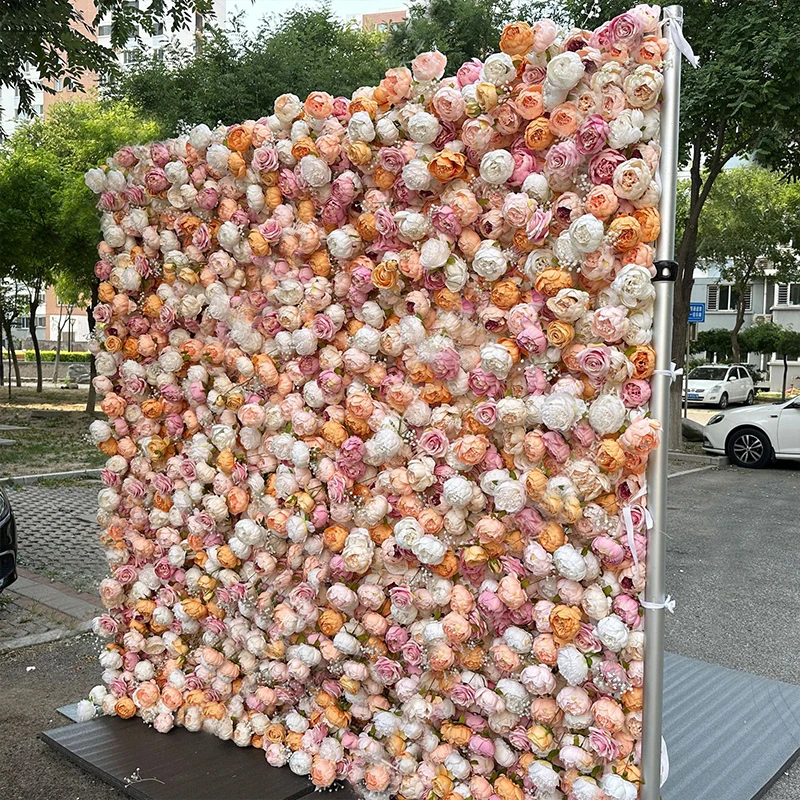 Свернутая ткань для штор на свадьбу цветочная стена фоновые украшения приема