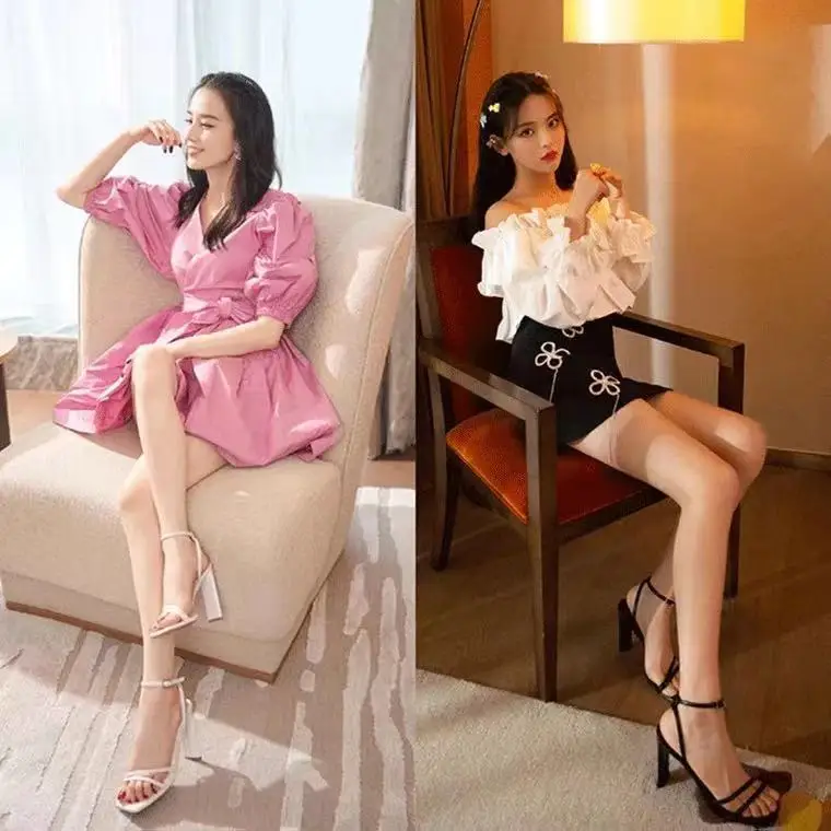 

Женские босоножки на танкетке, черные сандалии с ремешками, на каблуке, лето 2022