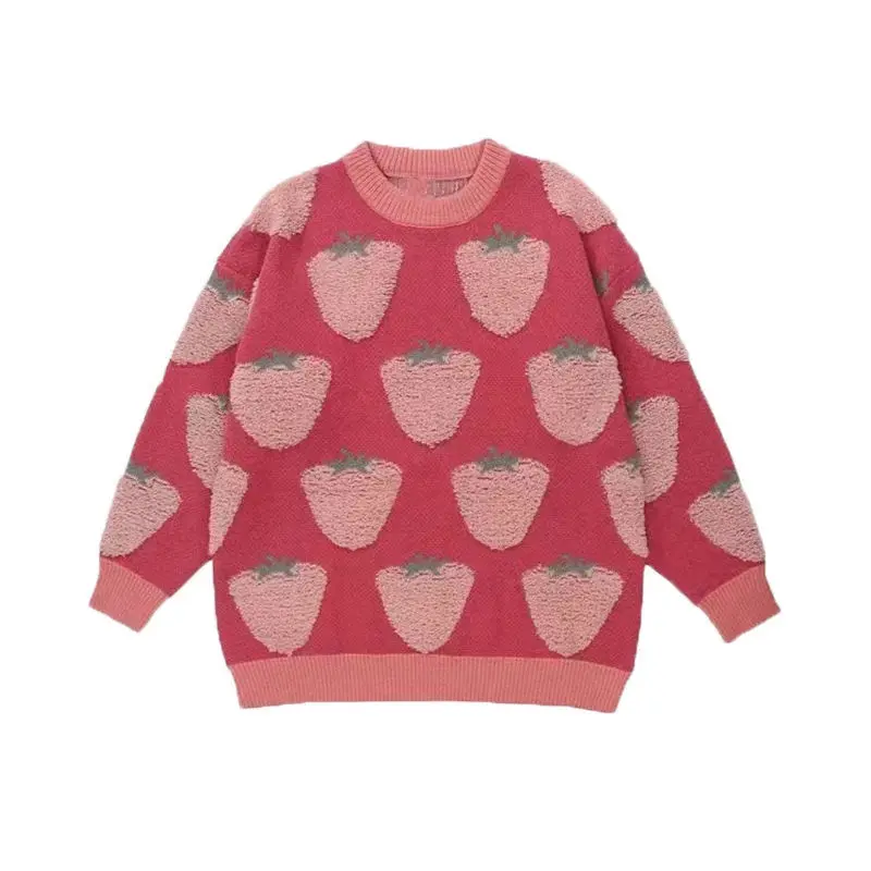 

Autumn Winter Imitation Mink Round Neck Loose Sweater Thick Warm Women's Loose Pullover Clothes Mink Velvet Bottoming Tops T90