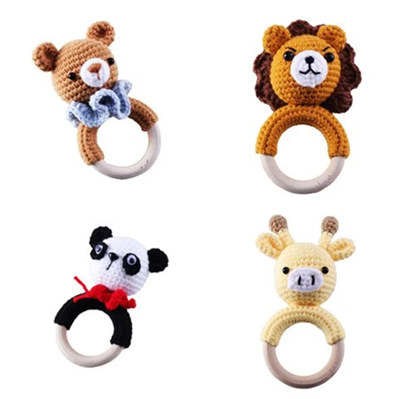 

Детская Мобильная коляска, кольцо для детской кроватки, сделай сам, вязаный крючком, Мультяшные животные, погремушка, соска, детская игрушка