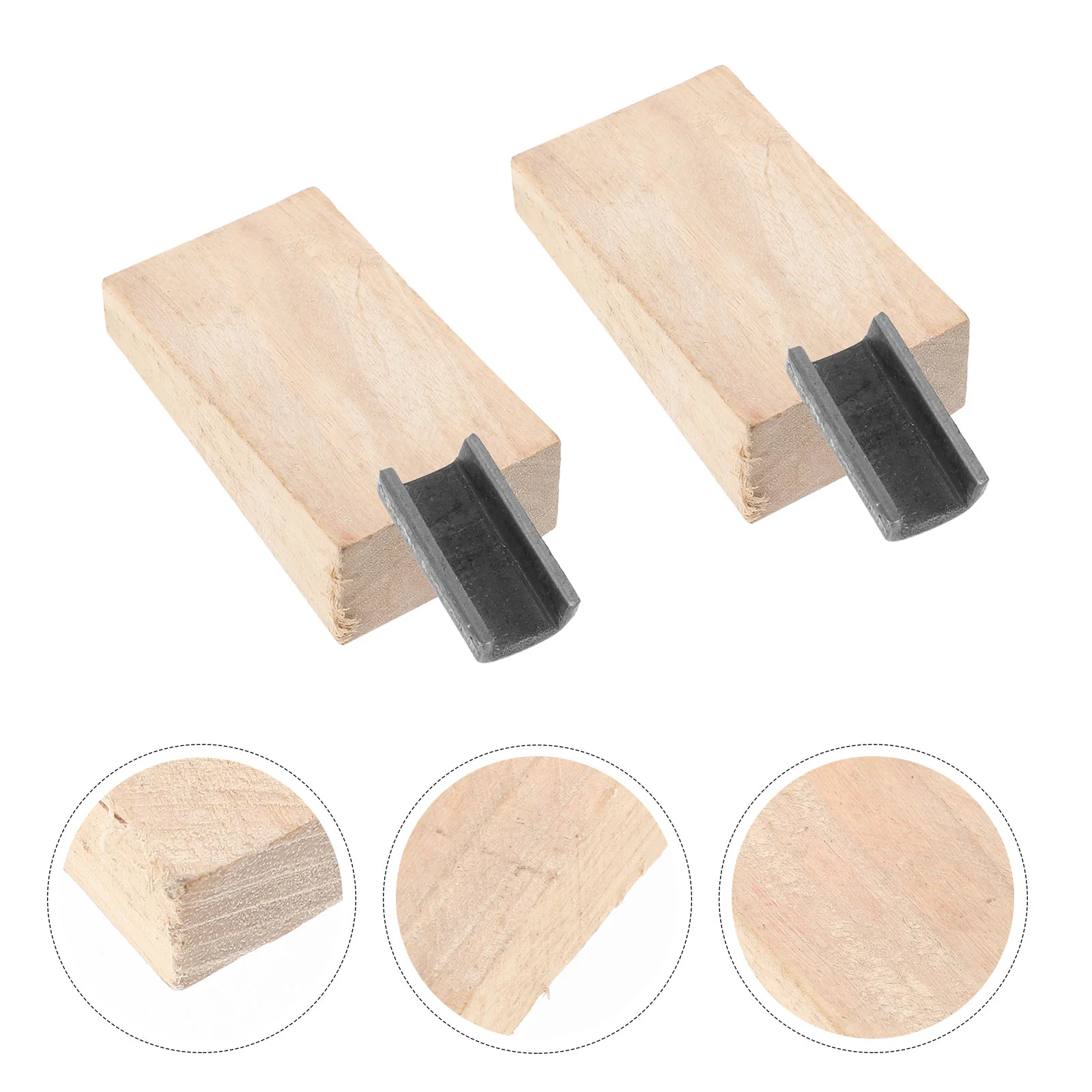 

2 Sets Tools Hoe Head Fixing Fixer Component Garden Iron Parts Wood Reinforce Wedge Hand