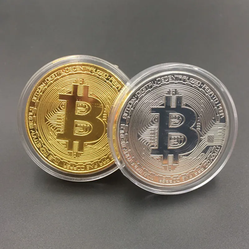 

100Pcs Bitcoin 40mm*1.5mm Creative Souvenir Gold Plated Bitcoin Collectible Gift Art Collection Physical Gold Commemorative Coin