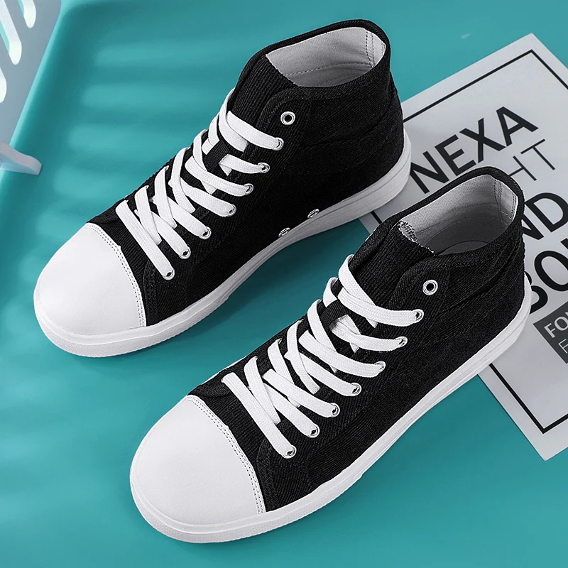 

Fashion Canvas Casual Shoes for Men Sneakers New High Top Luxury Brand Designer Comfortable Soft Vulcanized Shoes Zapatos Lienzo