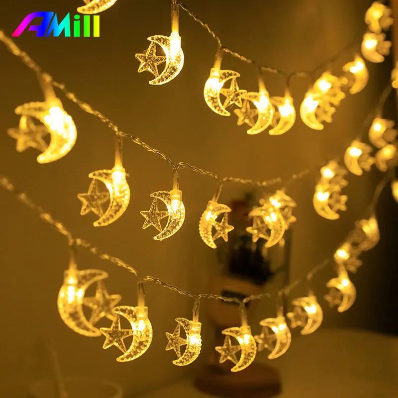 

3M Star Moon LED String Lights Christmas Decoration Lamp for Home 2023 Christmas Holiday Wedding Party Bedroom Supplies Decor