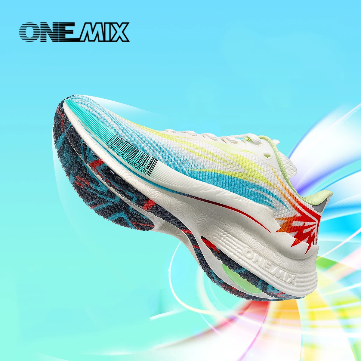 Фото ONEMIX 2024, Новое поступление, тренировочные кроссовки для мужчин, спортивная обувь с нейлоновой пластиной и полной подошвой, дышащие летние женские кроссовки №5