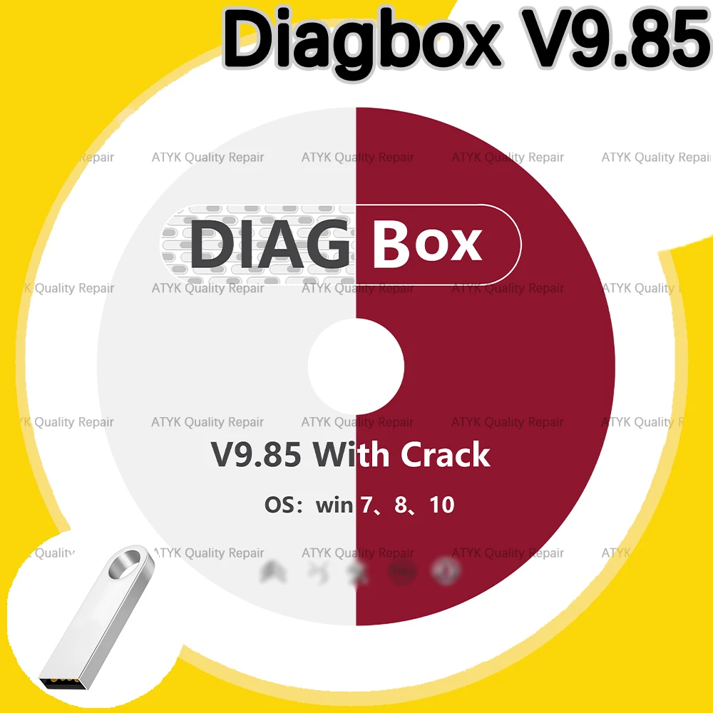 Диагностический сканер Diagbox V9.85 с трещинами для адаптации PP2000 ...