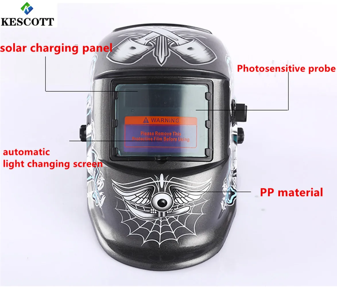 KESCOTT Professional Protective Welding Helmet Auto Darkening Solder Mask True Color Welder Hat for TIG MIG MMA enlarge