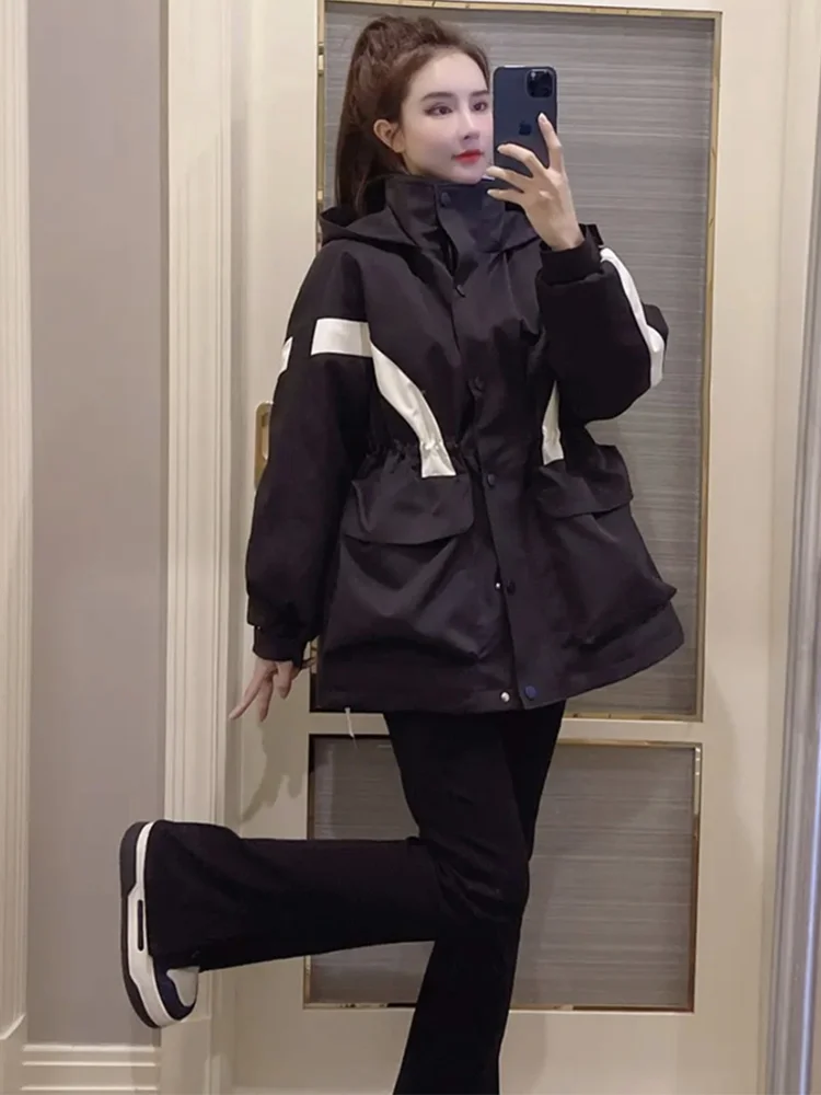 Пуховик-карго с хлопковой подкладкой женская зимняя одежда 2024 новые модные