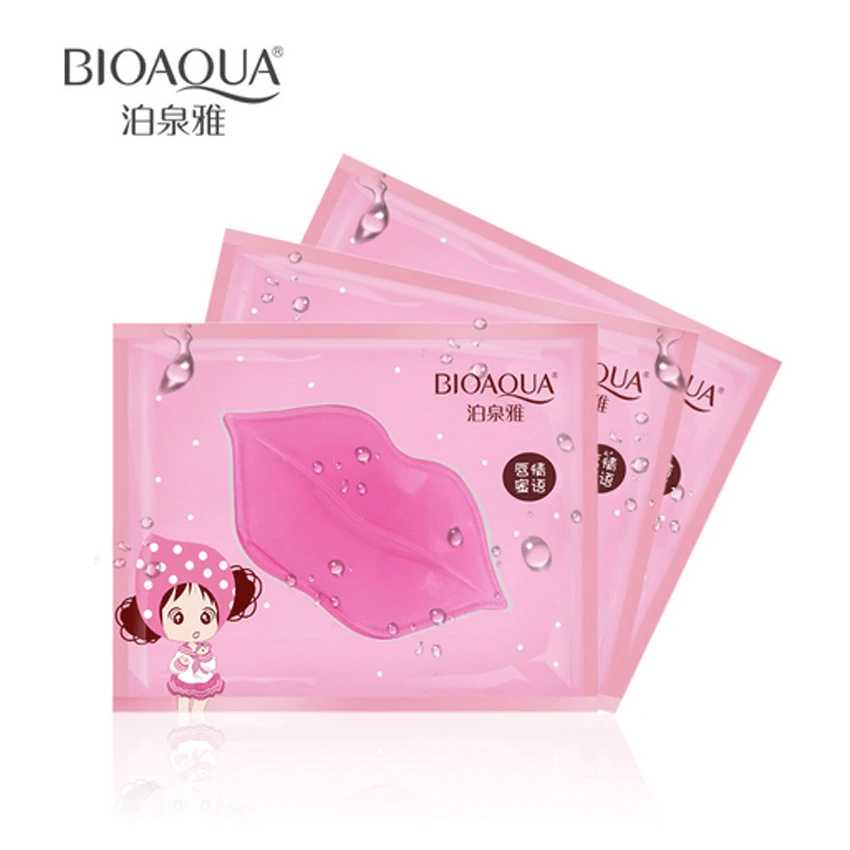 

10 шт. супер блеск для губ Кристальный Коллаген маска для губ колодки влага Эссенция от старения против морщин накладки гель Полный увеличит...