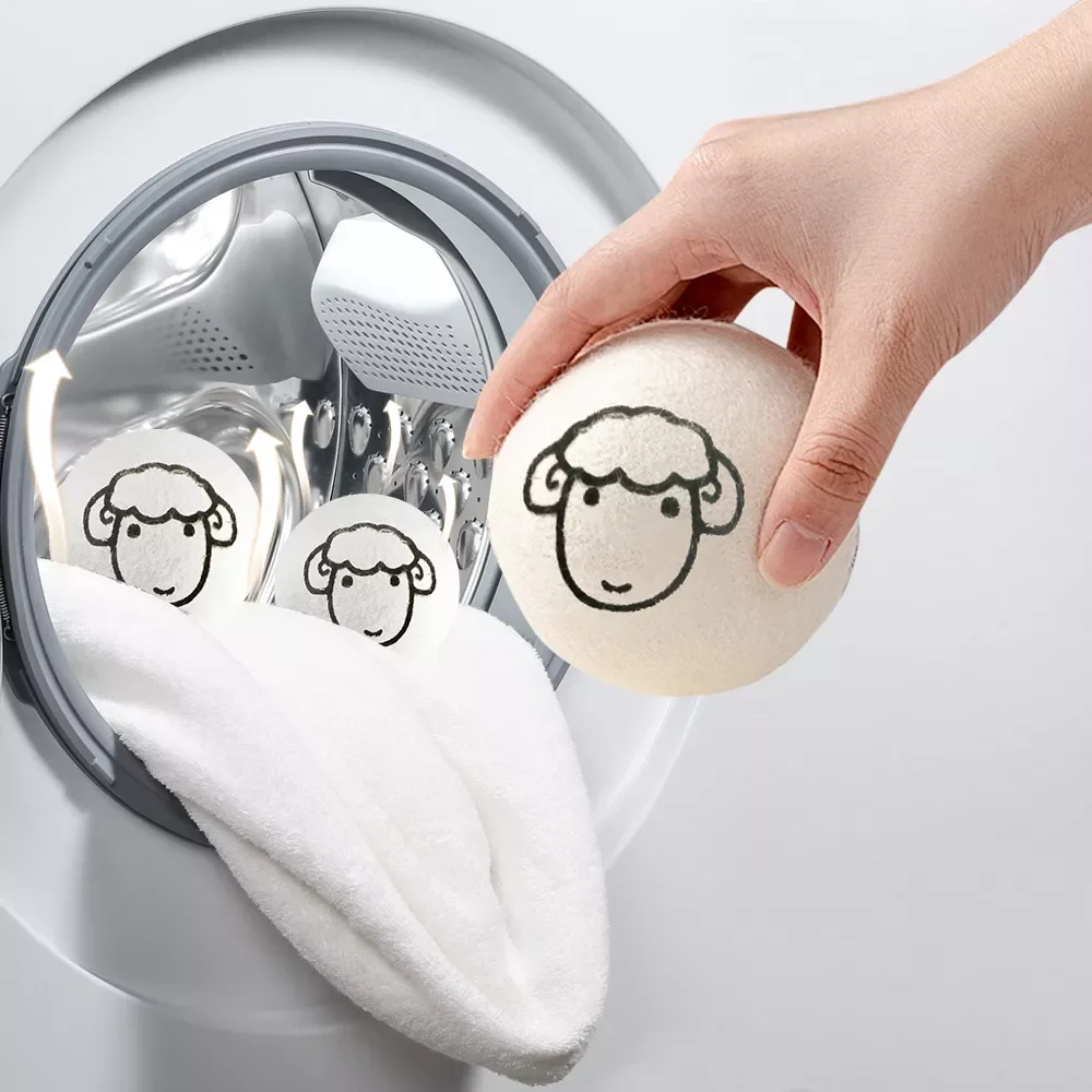 

Reusable Wool Dryer Balls Natural Fabric Softener Laundry Washing Balls Home Washing Machine Accessories Clothes Dryer Tool