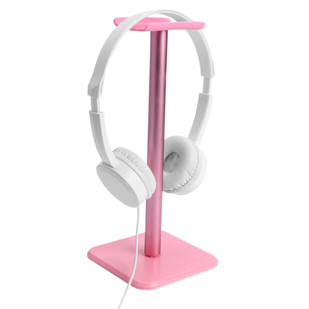 

Headset Stand White Pink Headphone Holder Desk Universal Aluminum PC Gaming Earphone Desktop Display Bracket Rack Hanger Black