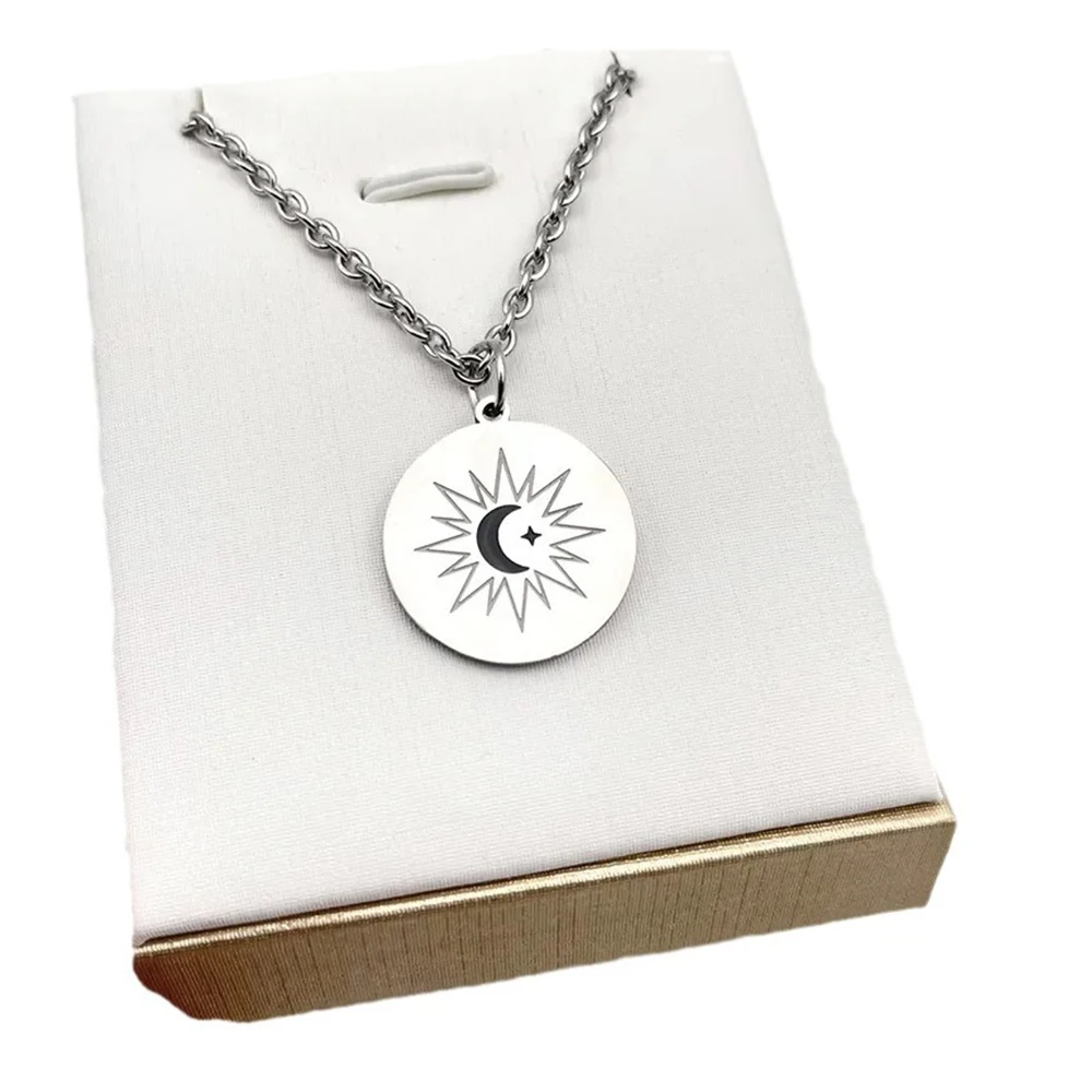 Кулон из титановой стали Звезда Луны