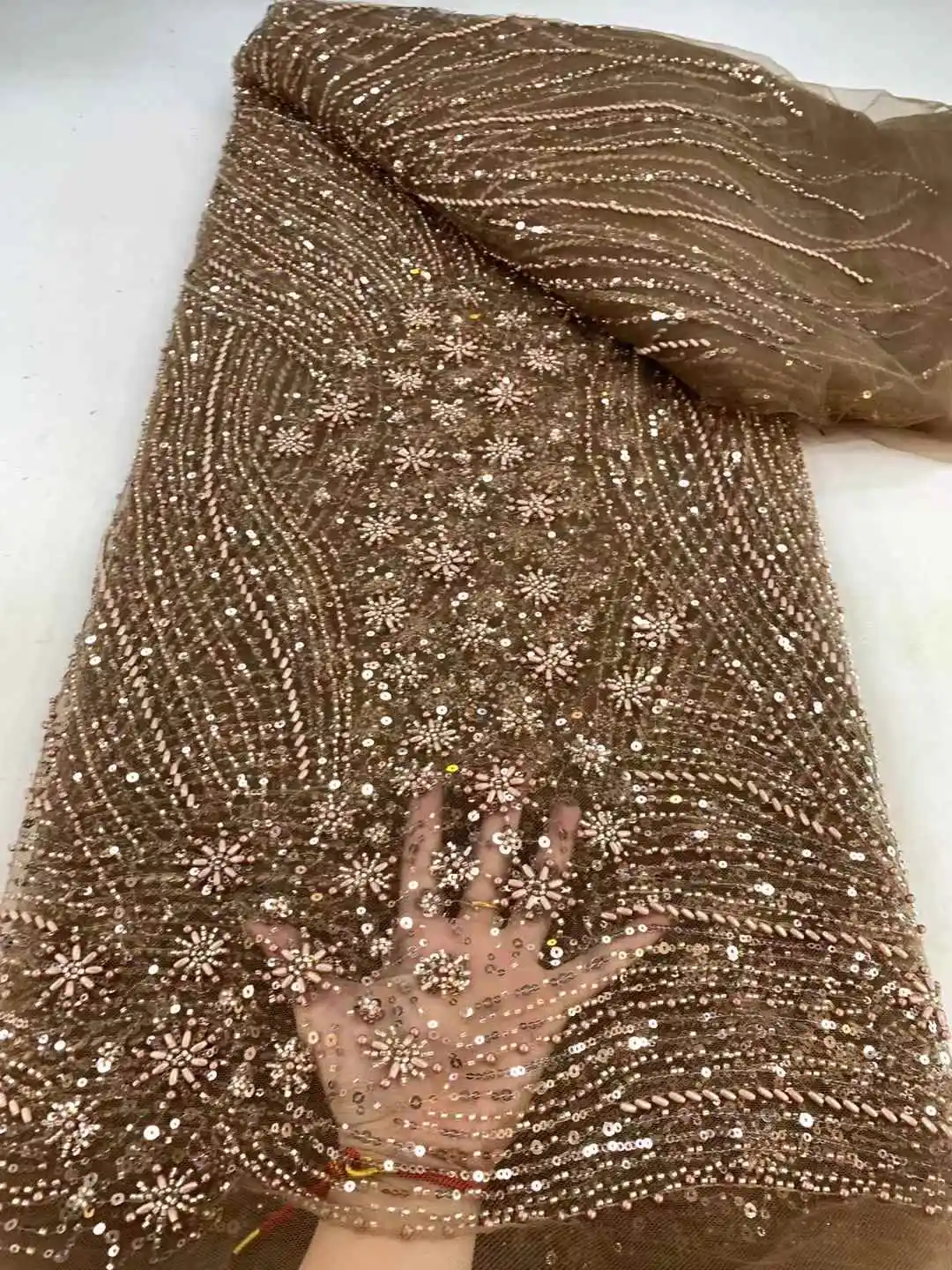 Африканская кружевная ткань с блестками 2021 высокое качество французская