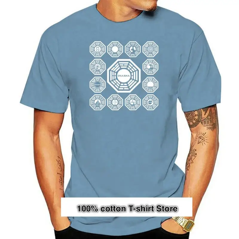 

Camiseta популярный Dharma нициат для мужчин, цвет черный, talla S, 4Xl
