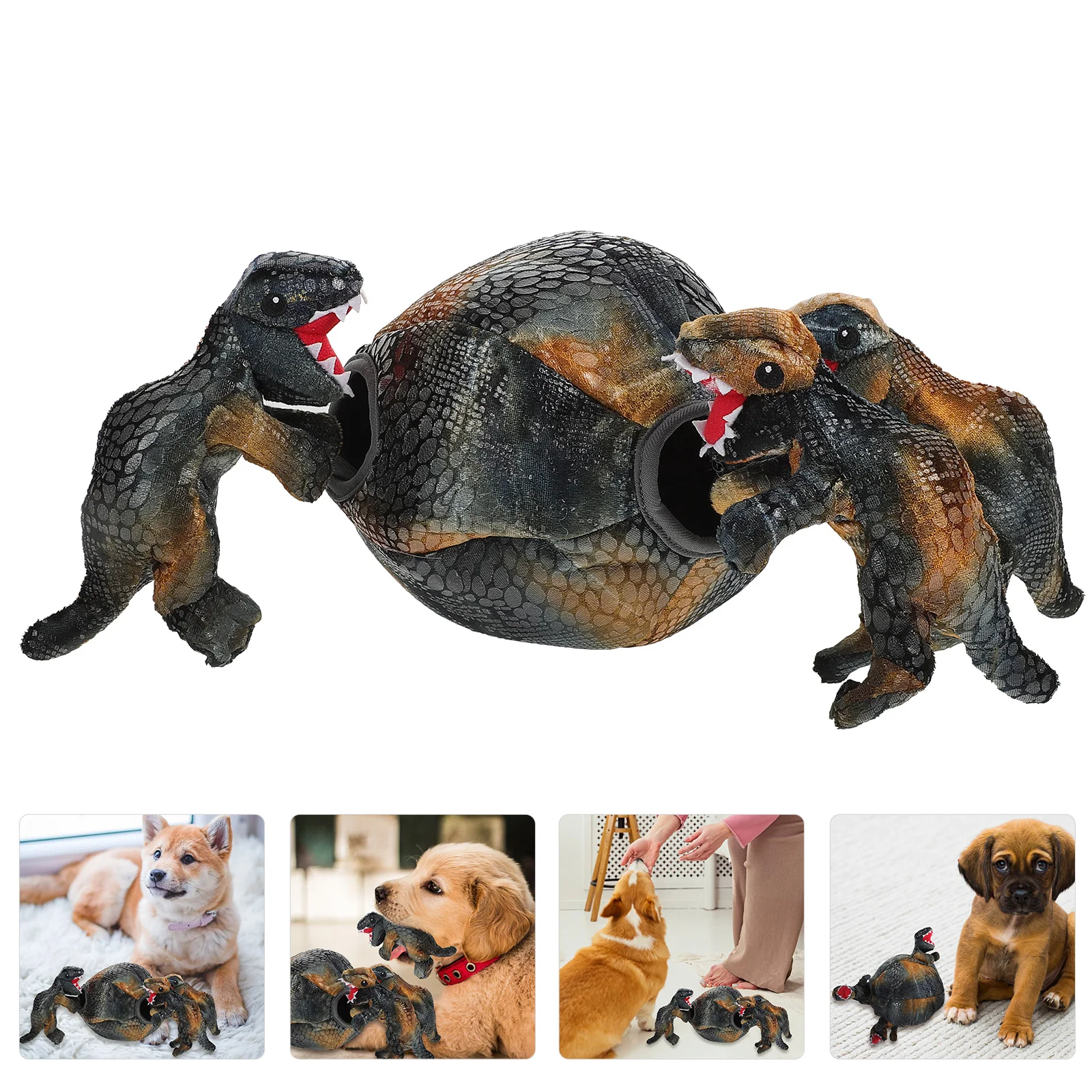 

1 Set Pet Hide And Seek Game Dog Played Plaything Pet Bite Molar Plaything Plush Dinosaurs