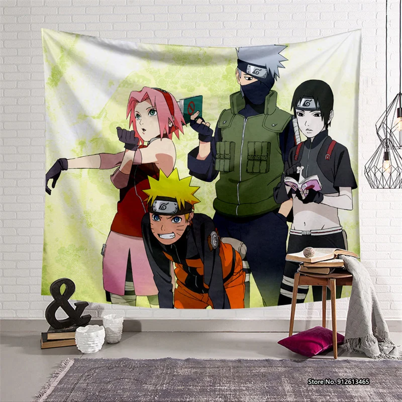 

Animated One Piece Naruto Tapestry 3d Digital Printing Children's Baby Bedroom Decor Surrounding Hanging Cloth
