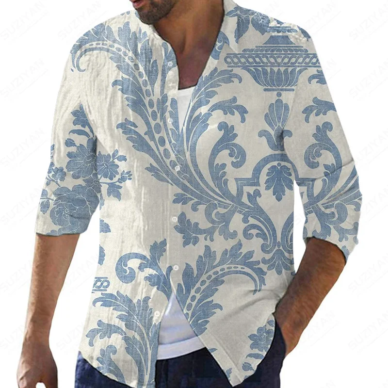 

Beautiful Patterns Collar Large Size Shirts Turn-down New Arrivals Shirts For Men Men Fashion French Cuff Floral Men's Closet