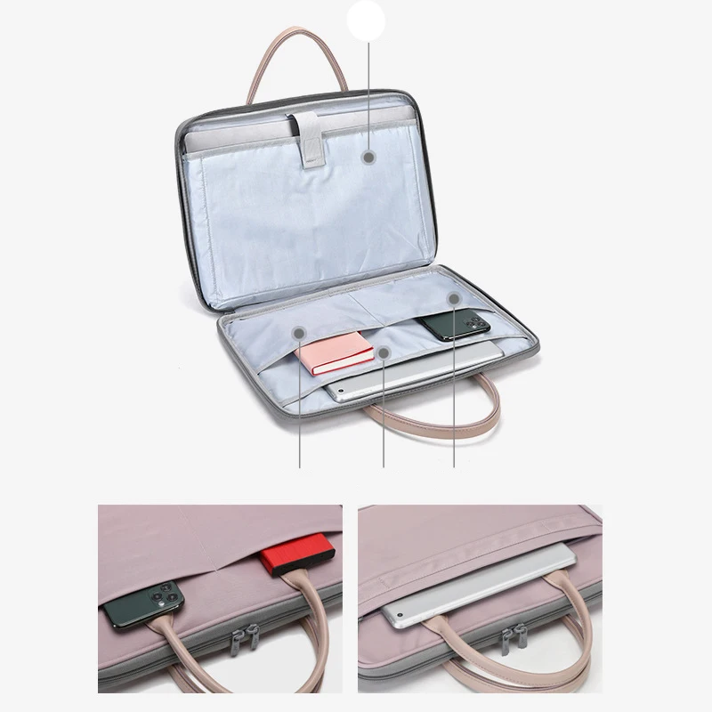 Convenient Women Laptop Briefcase Computer Bags Business Document Organizer Ipad Tote Ladies Handbag for 13 14 15 Inches Laptops