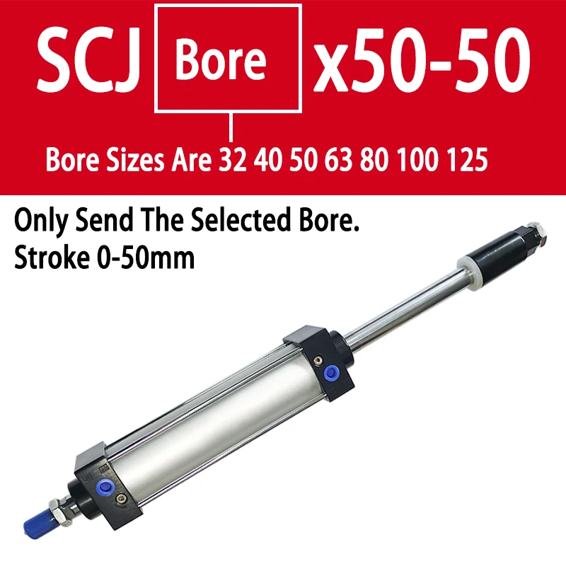 

SCJ32 40 50 63 80 100 125 мм регулируемый ход из алюминиевого сплава Стандартный пневматический цилиндр