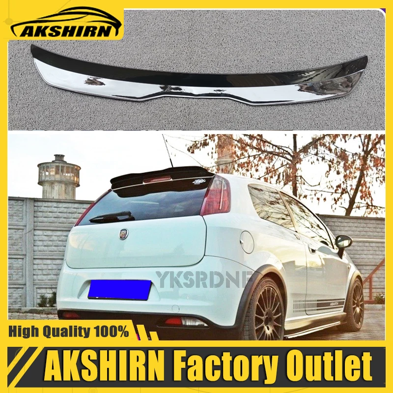 

Rear Wing Spoiler For FIAT GRANDE PUNTO ABARTH 2007 2008 2009 2010 Glossy Black ABS Plastic Roof Wing Hatchback Spoiler Lip