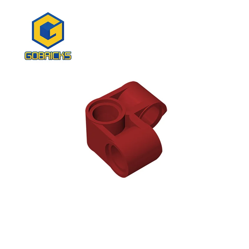 Фото Gobrick, 10 шт., совместимые детали MOC для кирпича, 44809 высокотехнологичный штырьковый соединитель, перпендикулярный 2x2 изогнутый конструктор, иг... №1