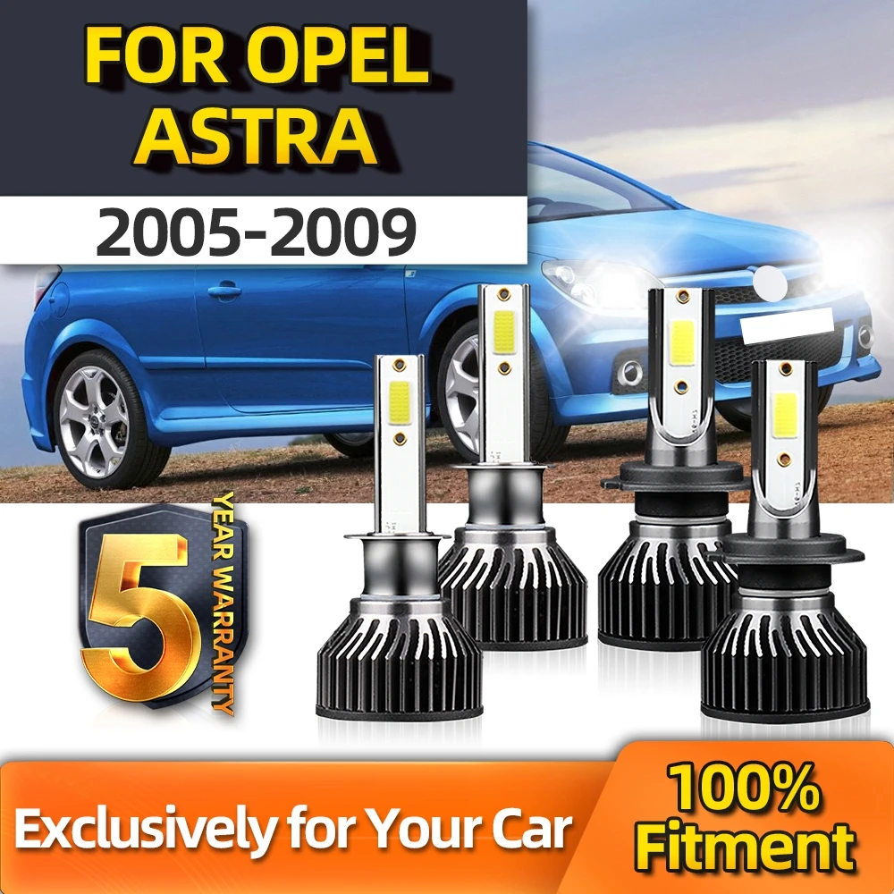 

Crossfox 6000K белая комбинированная заменяемая лампа высокого H1 низкая H7 Turbo светодиодный 12 В CSP чипы 2005 лм для Opel Astra 2009-