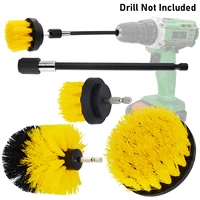 3pcsset electric scrubber brush drill brush kit plastic round cleaning brush for carpet glass car tires nylon brushes 23 54in