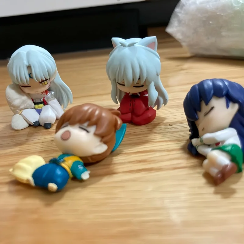 Фото Коллекционная фигурка Bandai Inuyasha Nemurase-Tai: Кикё, Санго, Шиппо, Сэссёмару, Мику, 4 см, сидячие, милые, ПВХ, для декора стола, в наличии №4