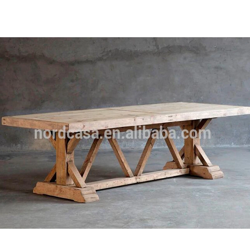

High(good)Quality Antique Rustic Style Solid Wood Dining Table