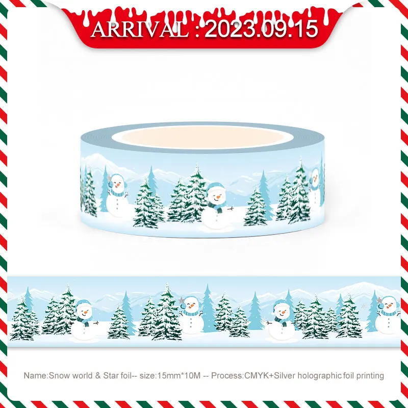 

Серебряная декоративная лента GREATHOPE WASHI TAPE 10 м