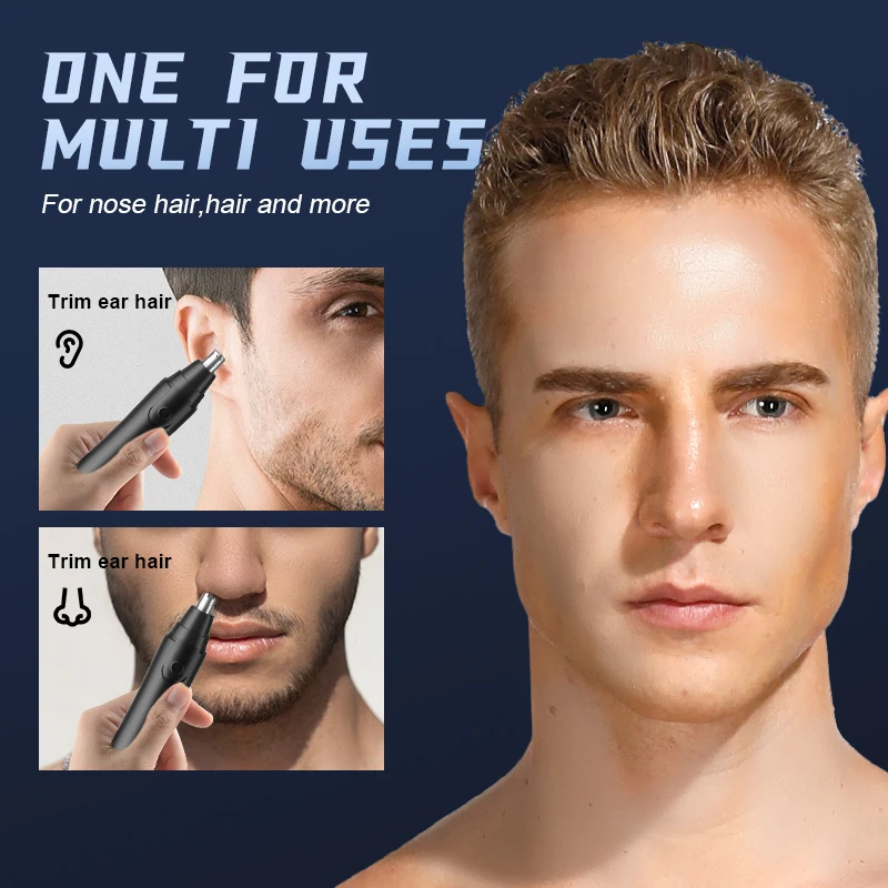 Electric Nose Hair Trimmer for Men Trimmer Nose Removal Automatic Washable Clean Razor Shaver Men's Nose Hair Epilator Clipper