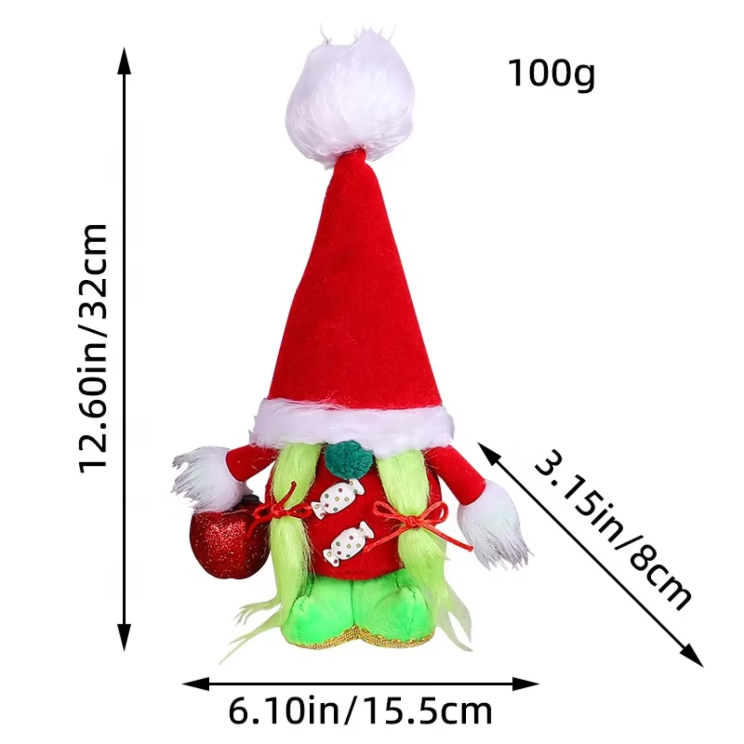 Дешевая оптовая продажа Grinch безликая стоящая рождественская кукла модная