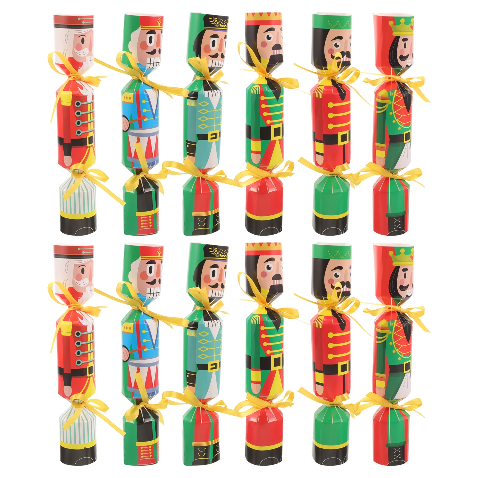 

12pcs Candy Box Funny Christmas Box Nutcracker Soldier Gift Box Xmas Gift Bag