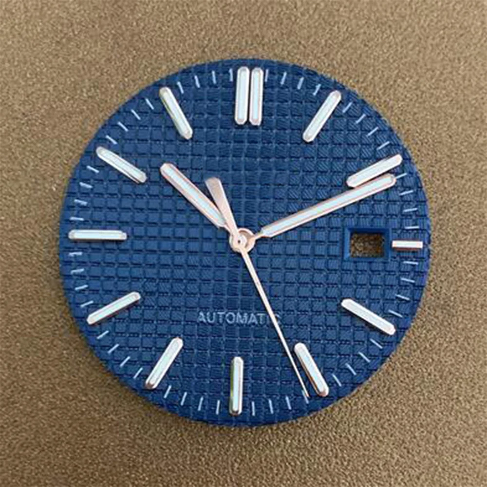 31.8MM Watch Dials for NH35 Movement Green Luminous Watch Dial + Watch Hands Modified Parts