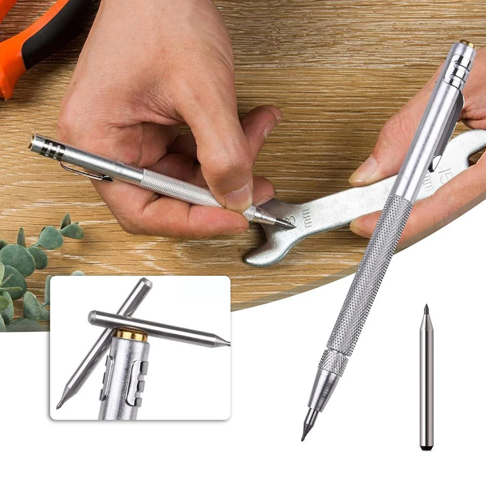 

2pcs Scriber Pen Tungsten Carbide Tip Scriber Pen Engraving Pen For Ceramics Glass Shell Metal Construction Marking Hand Tools