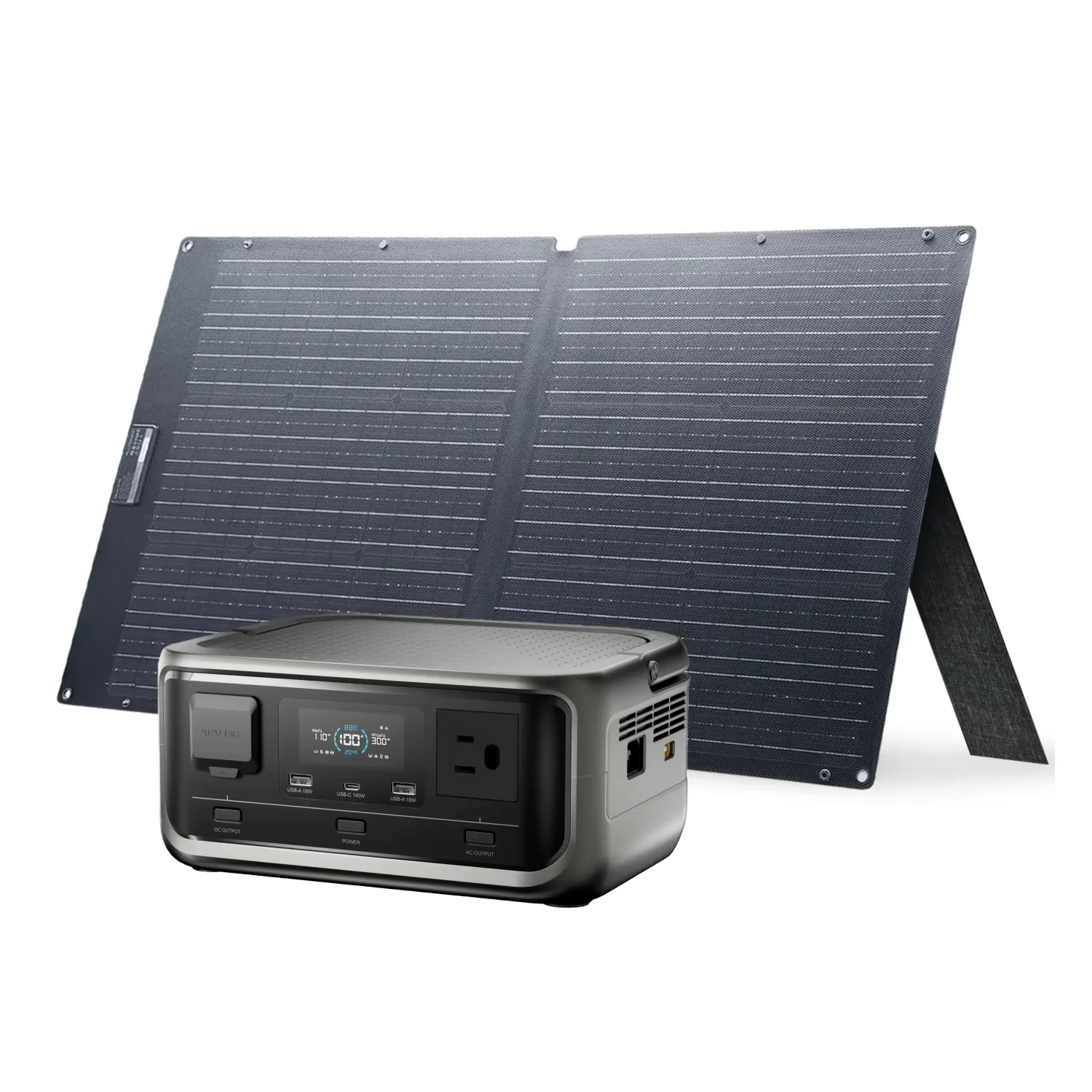 Фото Солнечный генератор ALLPOWERS VOLIX P300 256 Вт·ч, портативная электростанция и складная солнечная панель SE100 100 Вт, солнечное зарядное устройство для кемпинга и автодомов №4