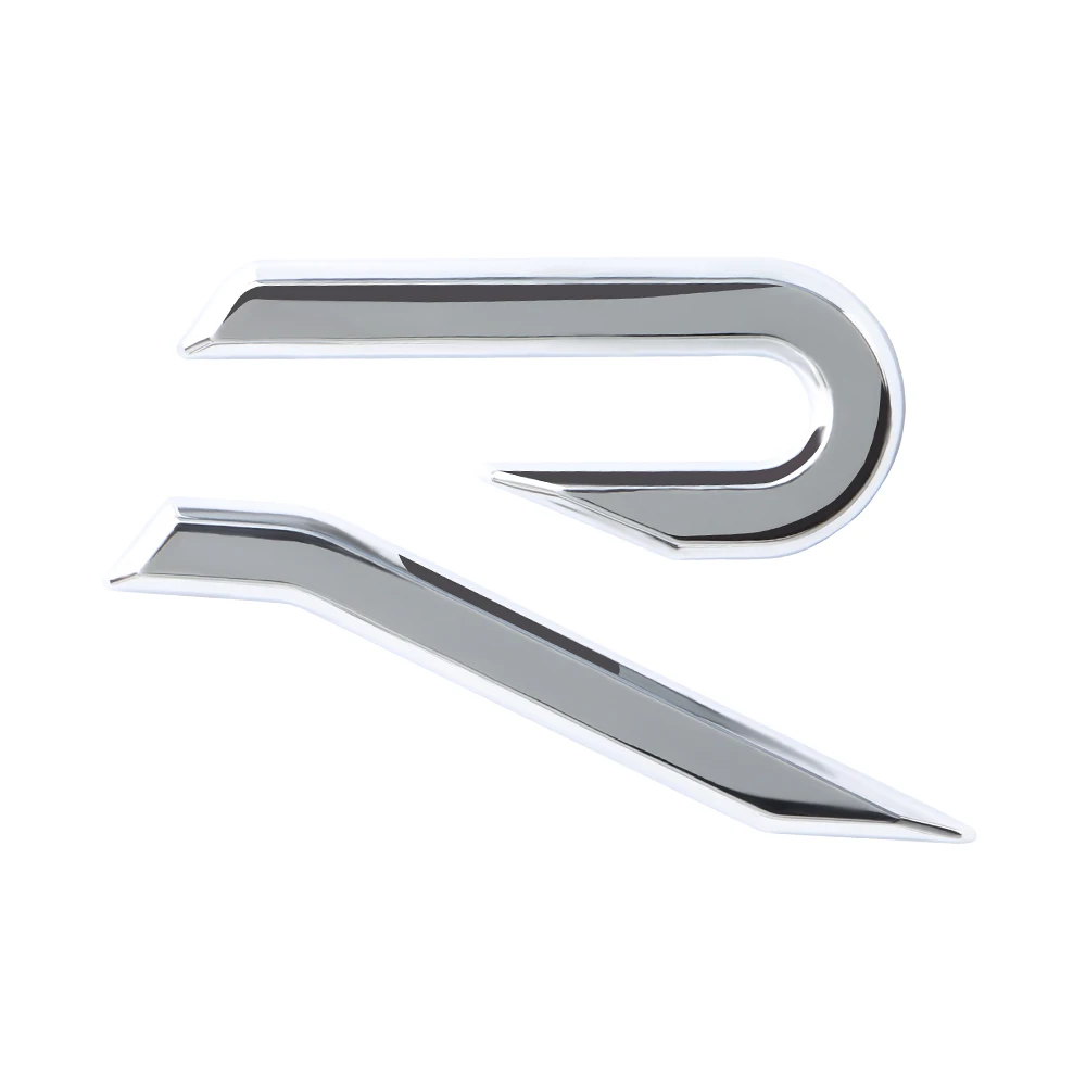 Автомобильный новый значок R, боковой кузов, багажник, 3D наклейка из АБС-пластика, аксессуары для авторемонта для Volkswagen VW Polo Beetle Golf CC Touareg Passat Jetta