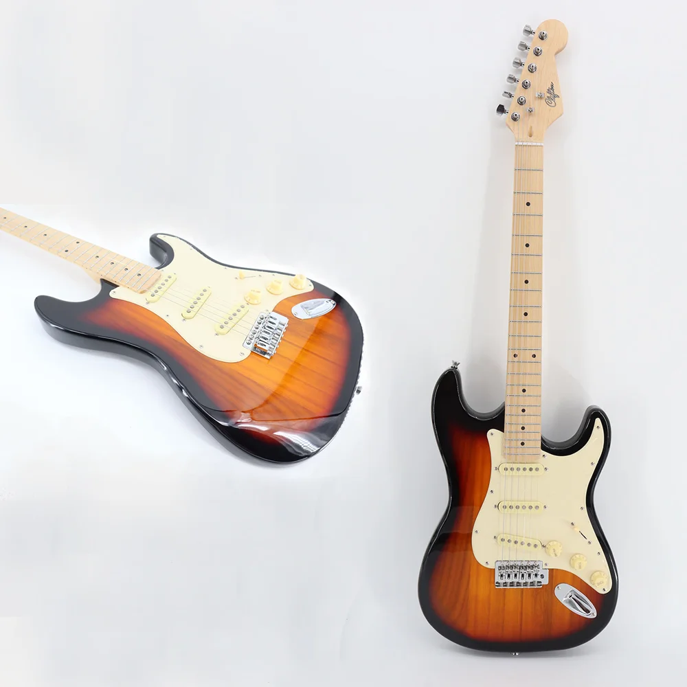 

Professional High Quality Basswood Body SSS Pickup Solo ST Electric Guitar